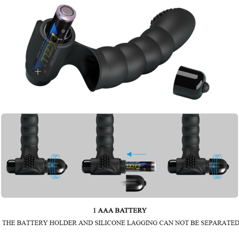 PRETTY LOVE - FINGERVIBRATOR ALEXANDER 10 VIBRATIONEN SCHWARZ