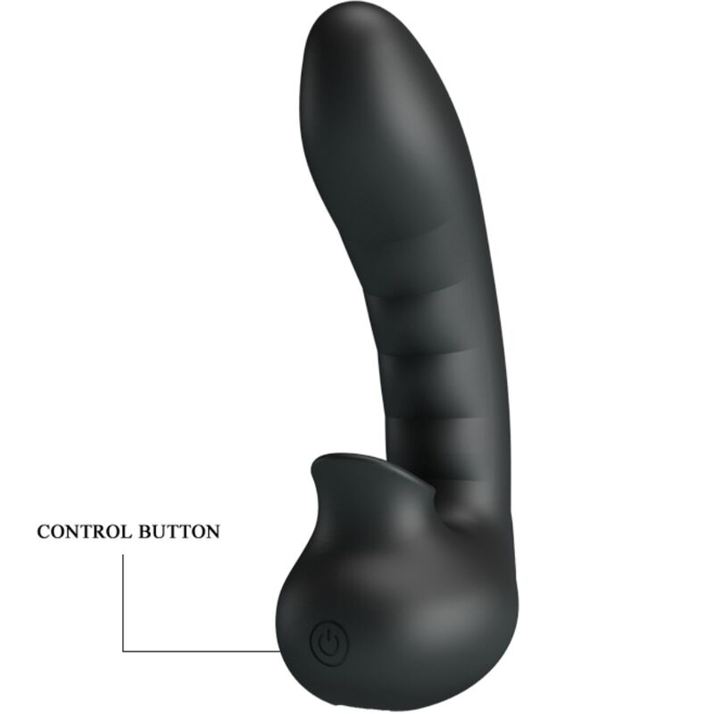 PRETTY LOVE - HOBGOBLIN FINGERVIBRATOR 12 VIBRATIONS + KLITORISSTIMULATOR SCHWARZ