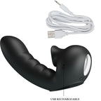 PRETTY LOVE - HOBGOBLIN FINGERVIBRATOR 12 VIBRATIONS + KLITORISSTIMULATOR SCHWARZ