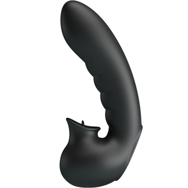 PRETTY LOVE - HOBGOBLIN FINGERVIBRATOR 12 VIBRATIONS + KLITORISSTIMULATOR SCHWARZ