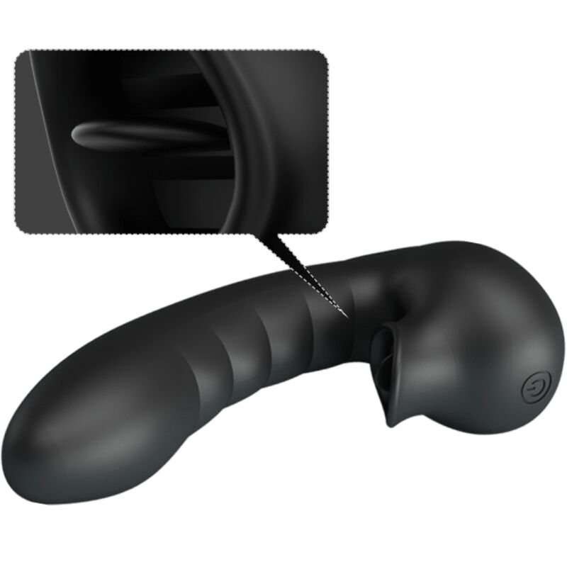 PRETTY LOVE - HOBGOBLIN FINGERVIBRATOR 12 VIBRATIONS + KLITORISSTIMULATOR SCHWARZ
