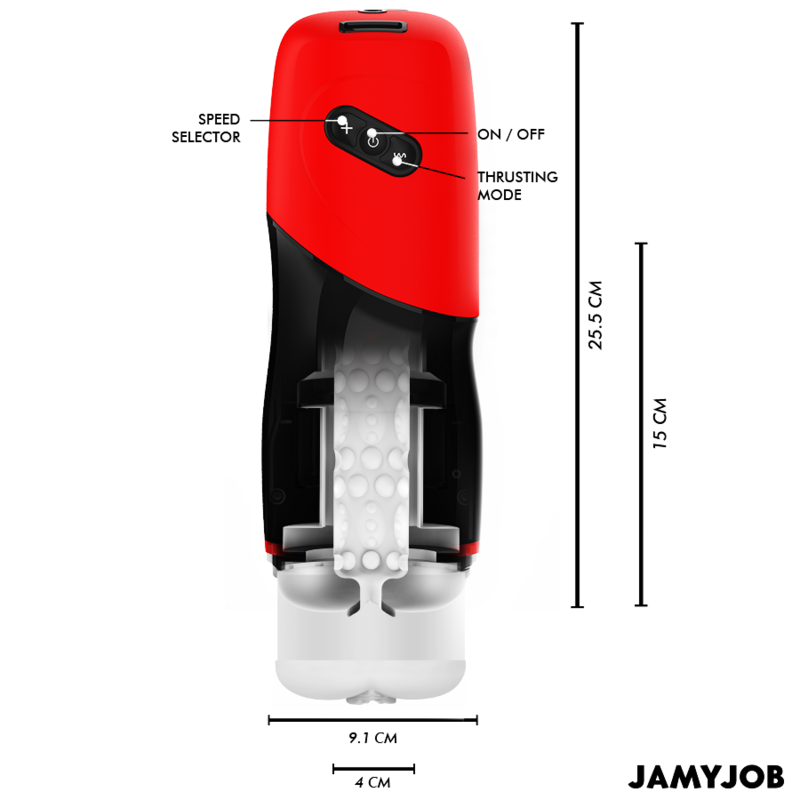 JAMYJOB - AUTOMATISCHER VAGINA-MASTURBATOR XPEED MIT 5 SCHUBMODI UND SOUNDEFFEKT