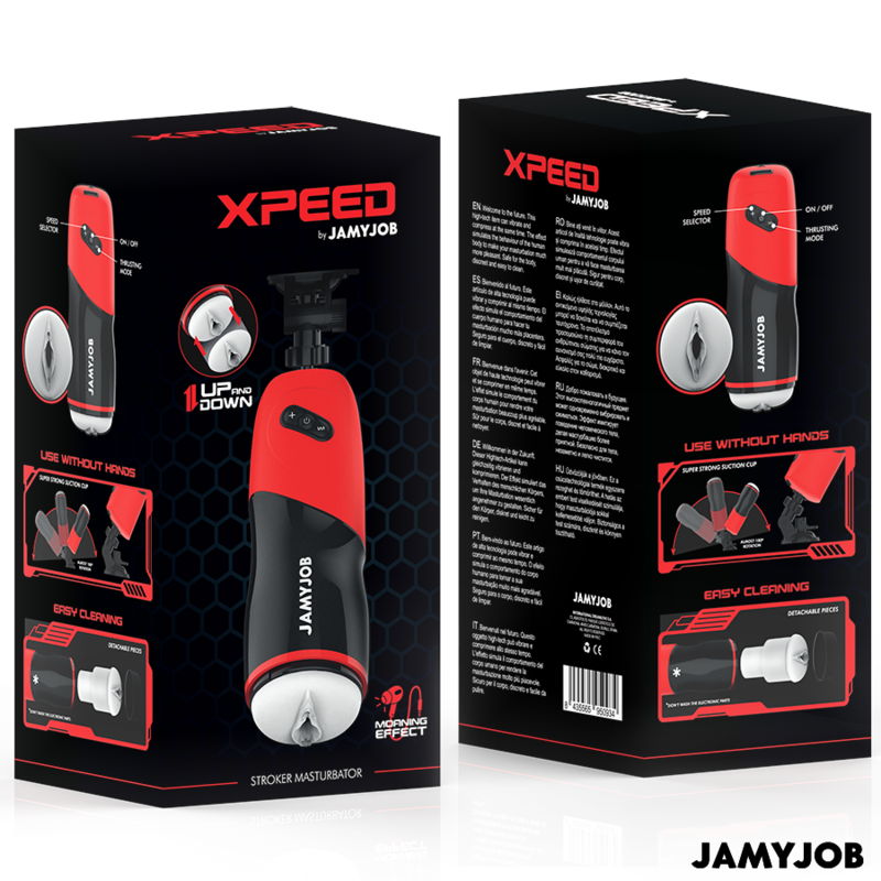 JAMYJOB - AUTOMATISCHER VAGINA-MASTURBATOR XPEED MIT 5 SCHUBMODI UND SOUNDEFFEKT