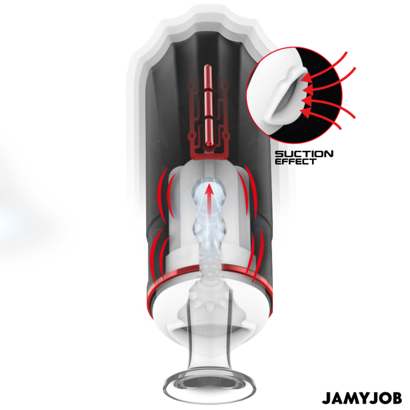 JAMYJOB - MEGABITE AUTOMATIK-MUNDMASTURBATOR MIT 5 SAUG- UND VIBRATIONSMODI