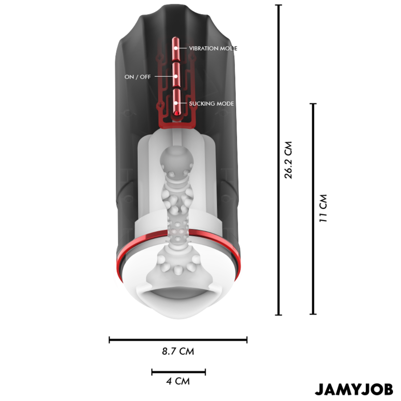 JAMYJOB - MEGABITE AUTOMATIK-MUNDMASTURBATOR MIT 5 SAUG- UND VIBRATIONSMODI