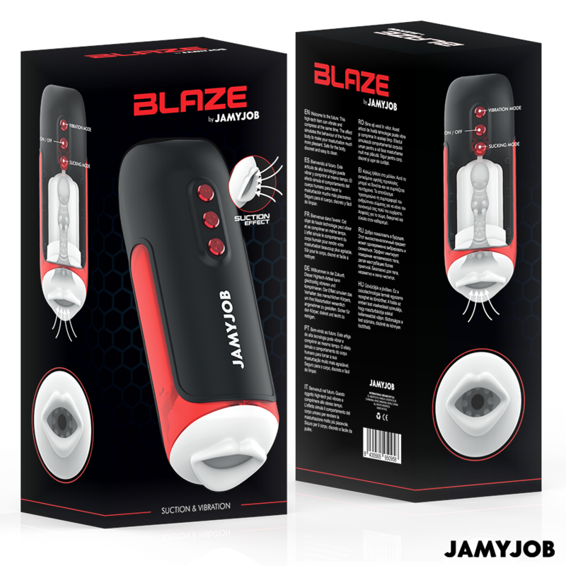 JAMYJOB - AUTOMATISCHER MUND-MASTURBATOR BLAZE 5 SAUG- UND VIBRATIONSMODI
