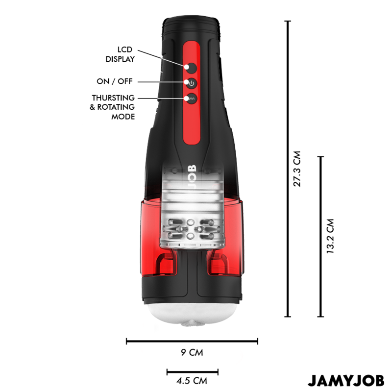 JAMYJOB - AUTOMATISCHER VAGINA-MASTURBATOR CYCLONE 10 ROTATIONS- UND SCHUBMODI
