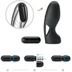 PRETTY LOVE - ALAN VIBRATEUR DE DOIGTS EN SILICONE NOIR