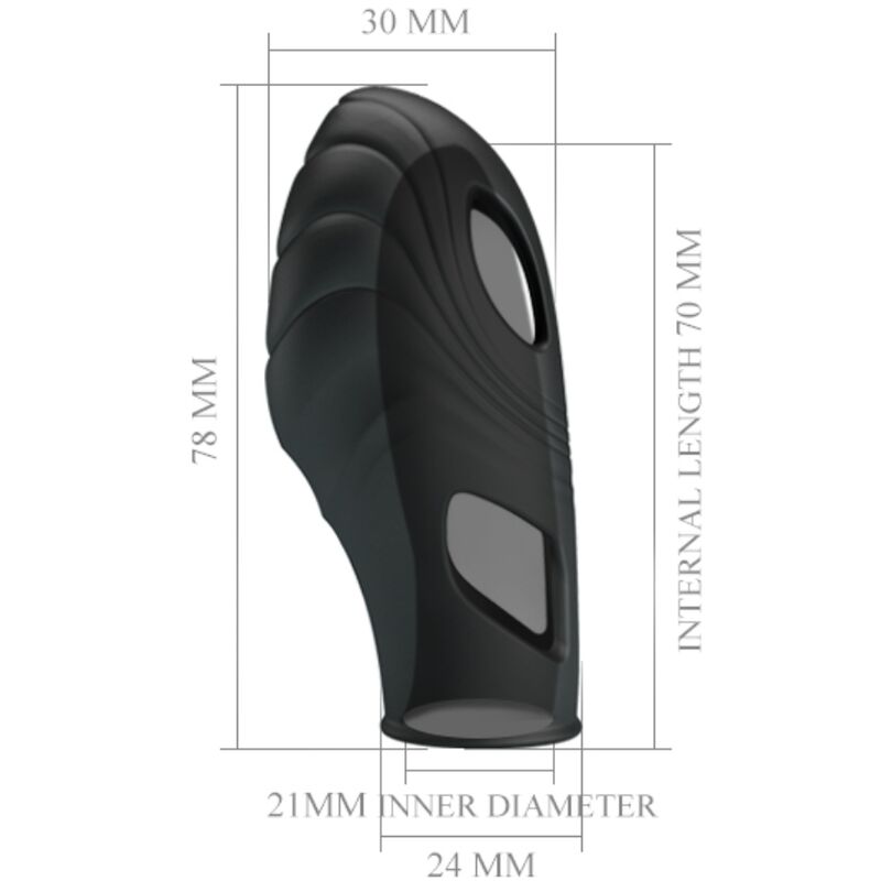 PRETTY LOVE - FINGERVIBRATOR AUS SCHWARZEM FLÜSSIGSILIKON