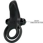 PRETTY LOVE – DOPPELTER VIBRATIONSCOCKRING + KLITORISSTIMULATOR 10 VIBRATIONEN SCHWARZ