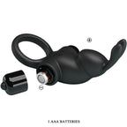 PRETTY LOVE – VIBRATIONSCOCKRING + KLITORISSTIMULATOR HASE 10 VIBRATIONEN SCHWARZ