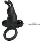 PRETTY LOVE – VIBRATIONSCOCKRING + KLITORISSTIMULATOR HASE 10 VIBRATIONEN SCHWARZ