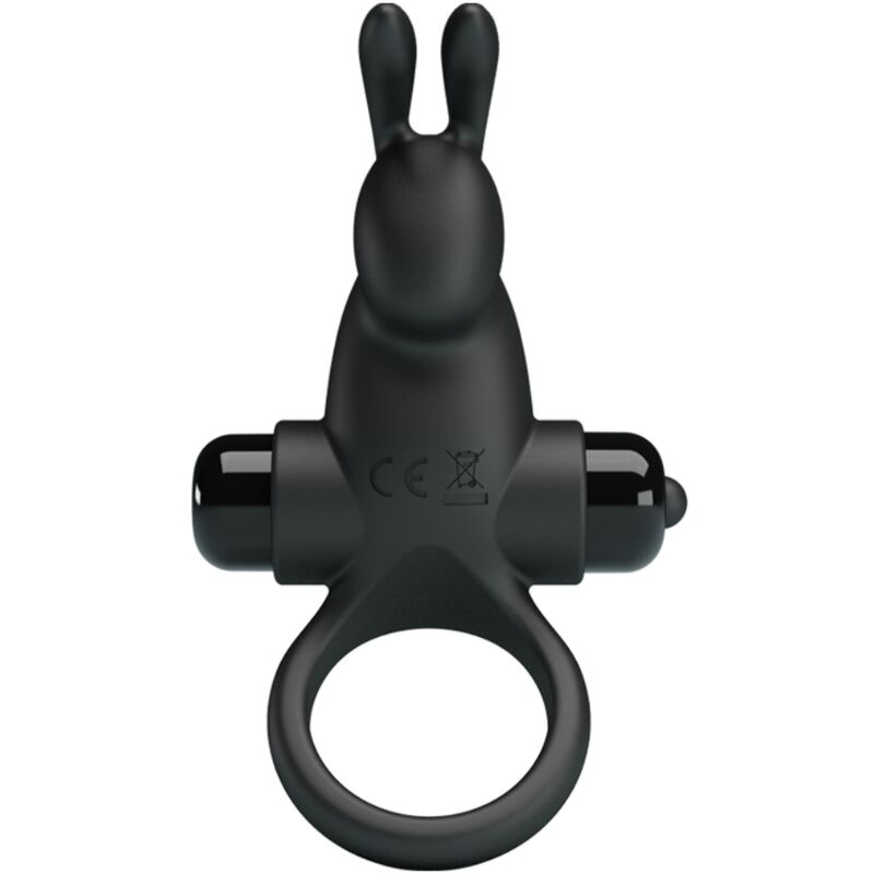 PRETTY LOVE – VIBRATIONSCOCKRING + KLITORISSTIMULATOR HASE 10 VIBRATIONEN SCHWARZ