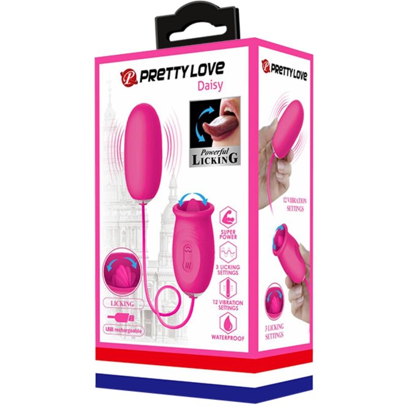 PRETTY LOVE – VIBRATIONSEI DAISY + STIMULIERENDE KLITORISZUNGE PINK