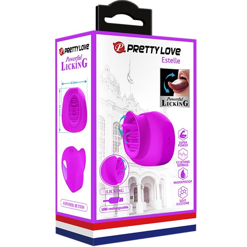 PRETTY LOVE - KLISTORISSTIMULATOR ESTELLE ZUNGE 12 VIBRATIONEN VIOLETT