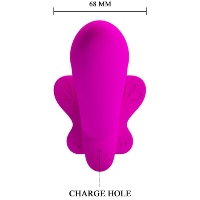 PRETTY LOVE - DOPPELVIBRATOR STRAP-ON VALERIE 12 VIBRATIONEN LILA