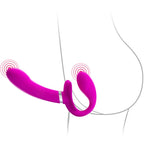 PRETTY LOVE - DOPPELVIBRATOR STRAP-ON VALERIE 12 VIBRATIONEN LILA