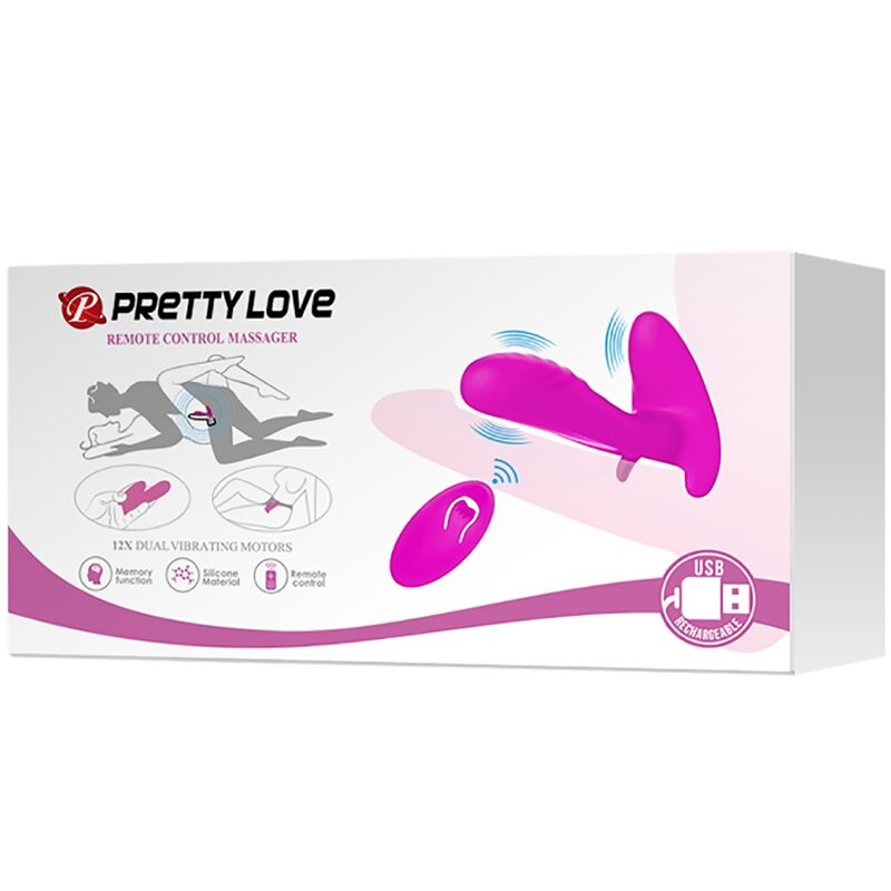 PRETTY LOVE - MASSAGEGERÄT & VIBRATOR 12 VIBRATIONSSTUFEN FERNBEDIENUNG VIOLETT