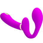 PRETTY LOVE - THUNDERBIRD DOPPELVIBRATOR STRAP-ON MIT FERNBEDIENUNG VIOLETT