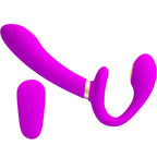 PRETTY LOVE - THUNDERBIRD DOPPELVIBRATOR STRAP-ON MIT FERNBEDIENUNG VIOLETT