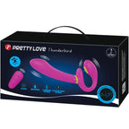 PRETTY LOVE - THUNDERBIRD DOPPELVIBRATOR STRAP-ON MIT FERNBEDIENUNG VIOLETT
