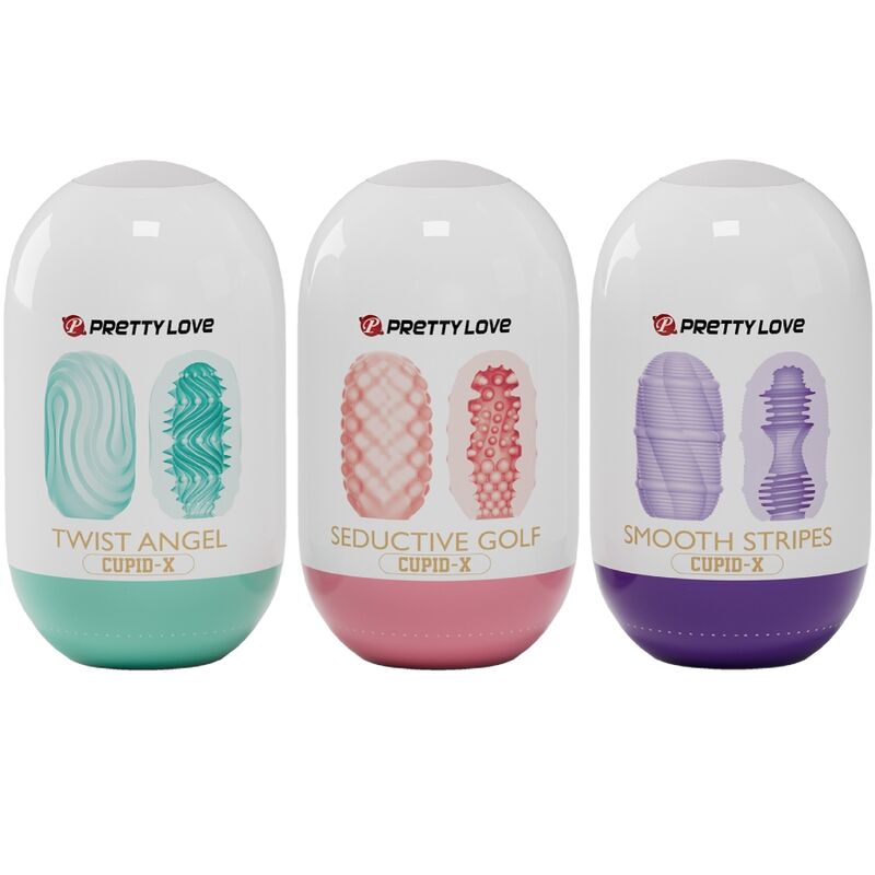 PRETTY LOVE - CUPID X 18 MASTURBATOREN FÜR HERREN VERSCHIEDENE TEXTUREN