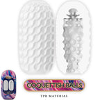 PRETTY LOVE - COQUETTISH BALLS MASTURBATOR FÜR HERREN AUS WEISSEM SILIKON