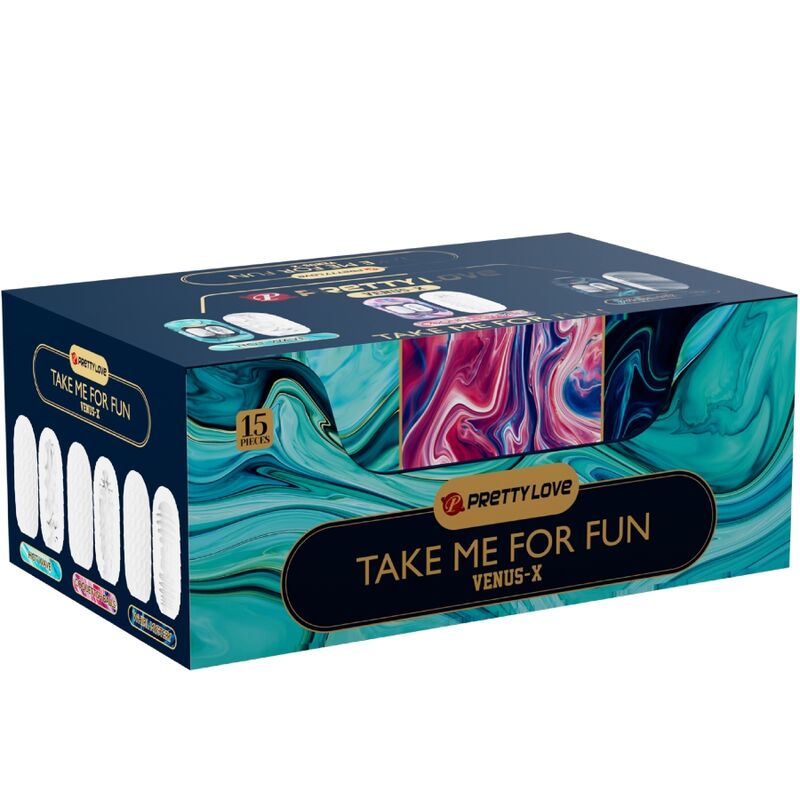 PRETTY LOVE - VENUS X 15 MASTURBATOREN FÜR MÄNNER AUS WEISSEM SILIKON