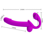 PRETTY LOVE - DOPPELTER STRAP-ON STIMULATOR KELPIE LILA