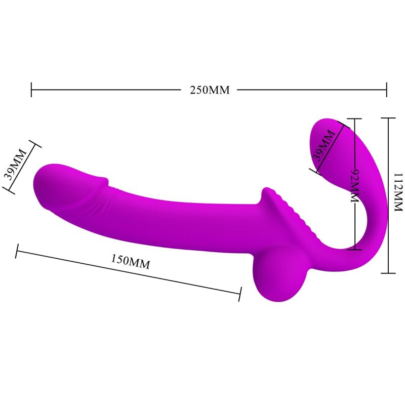 PRETTY LOVE - DOPPELTER STRAP-ON STIMULATOR KELPIE LILA