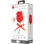 PRETTY LOVE - ROSE LOVER KLITORISSTIMULATOR ROSA 12 VIBRATIONEN ROT