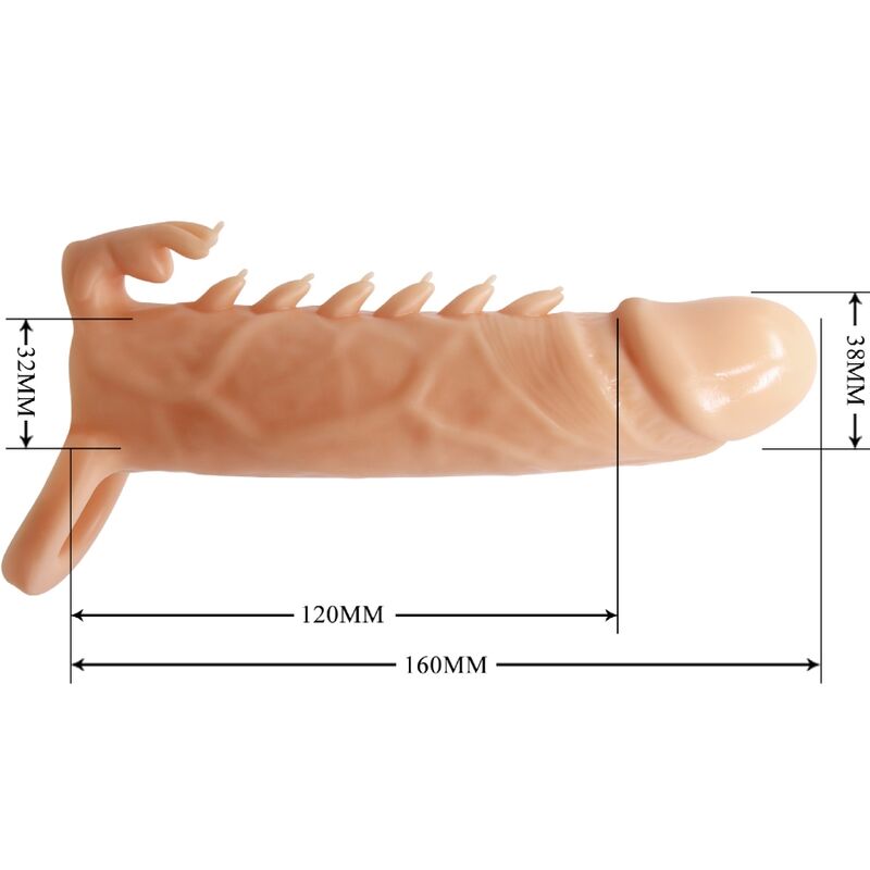 PRETTY LOVE - EMMIT PENIS-MANSCHETTE + KLITORISSTIMULATOR HAUTFARBEN