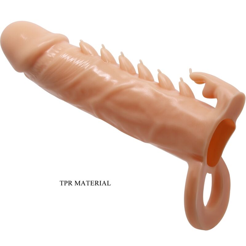 PRETTY LOVE - EMMIT PENIS-MANSCHETTE + KLITORISSTIMULATOR HAUTFARBEN