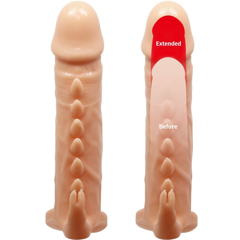 PRETTY LOVE - EMMIT PENIS-MANSCHETTE + KLITORISSTIMULATOR HAUTFARBEN