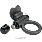 PRETTY LOVE - VIBRIERENDER RING DEBONAIRE HASE 10 VIBRATIONEN SCHWARZ