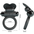 PRETTY LOVE - VIBRIERENDER RING DEBONAIRE HASE 10 VIBRATIONEN SCHWARZ