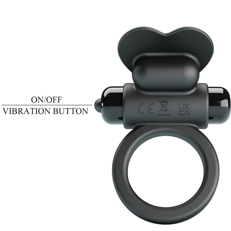 PRETTY LOVE - VIBRIERENDER RING DEBONAIRE HASE 10 VIBRATIONEN SCHWARZ