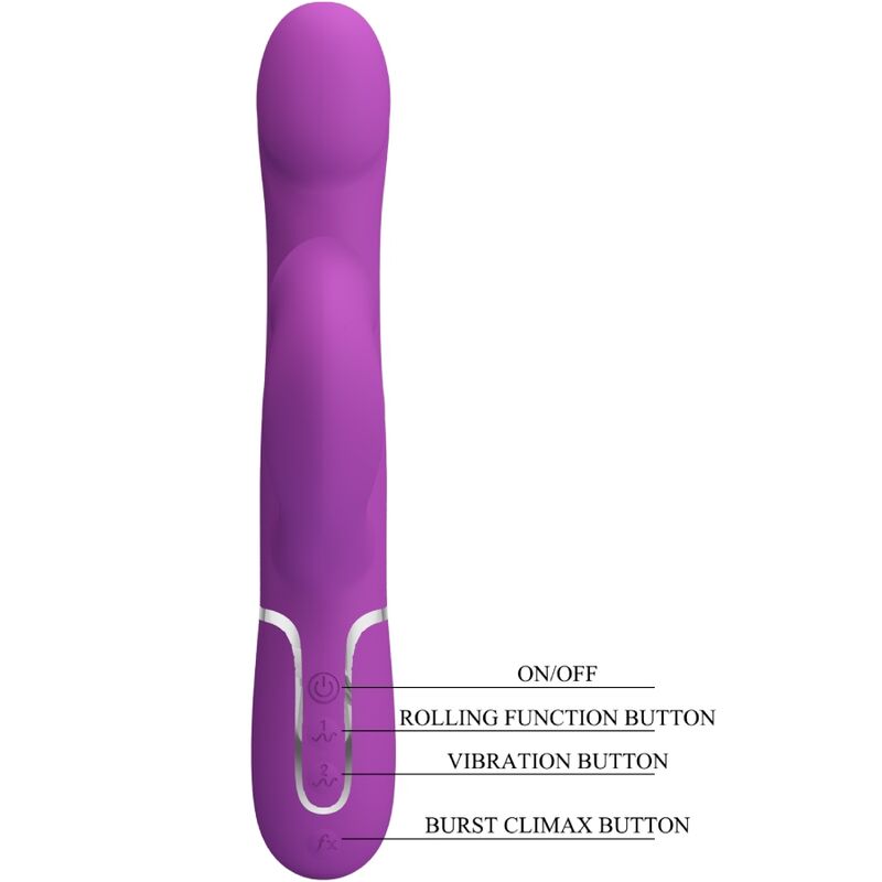 PRETTY LOVE - 4-IN-1-VIBRATOR UND MULTIFUNKTIONSDISPOSITIV LILA