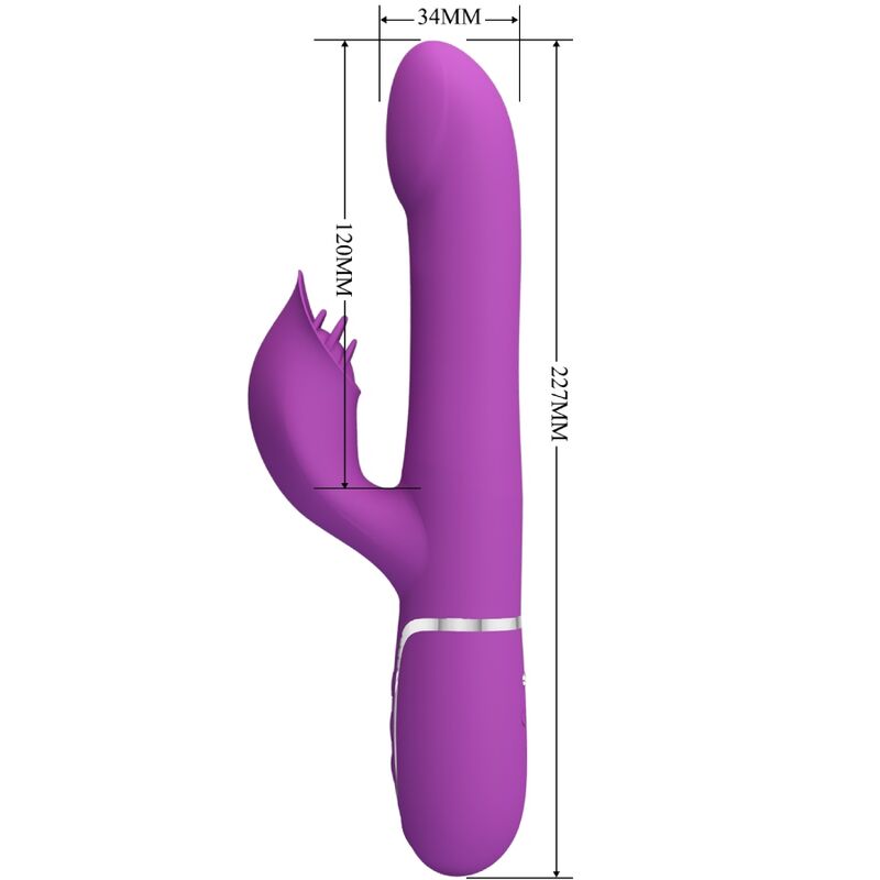 PRETTY LOVE - 4-IN-1-VIBRATOR UND MULTIFUNKTIONSDISPOSITIV LILA
