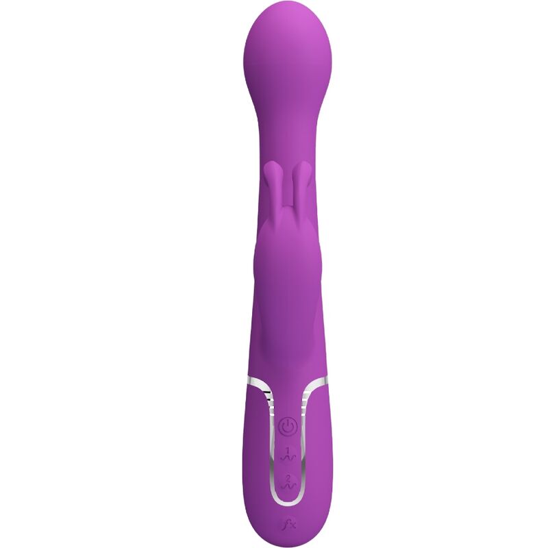 PRETTY LOVE - VIBRATOR HASE MULTIFUNKTIONAL 3 IN 1 DEJON VIOLETT