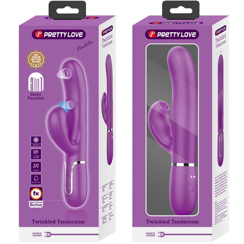 PRETTY LOVE - MULTIFUNKTIONSDILDO 3-IN-1-HASE PERLITA VIOLETT