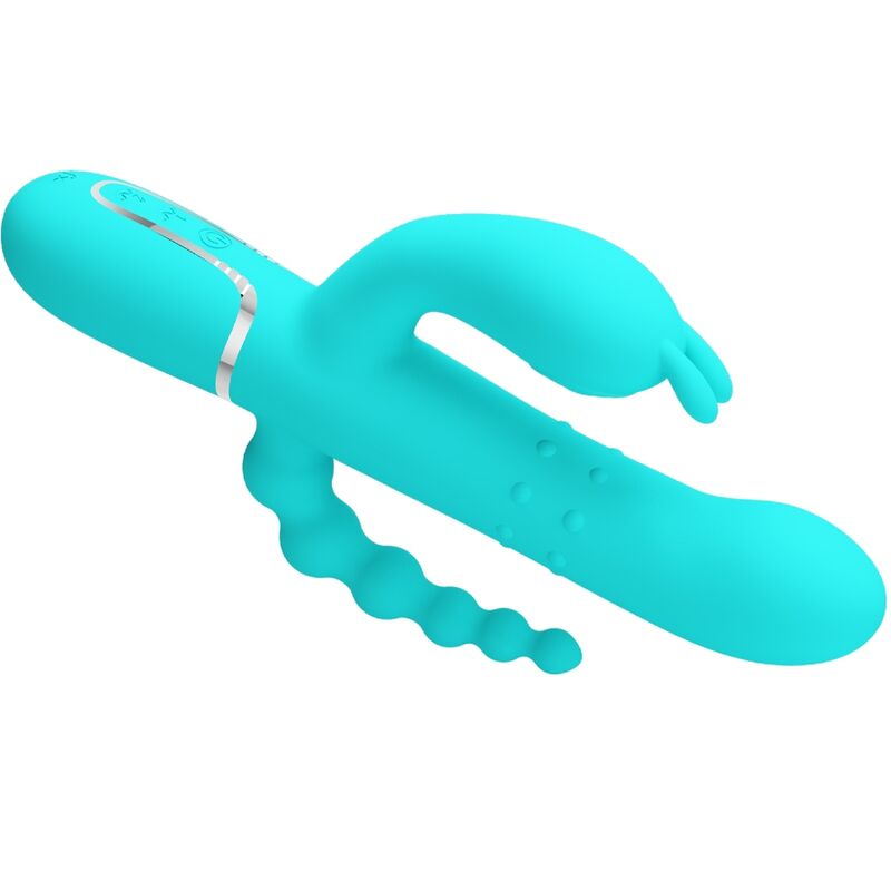 PRETTY LOVE - CAMMY 4-IN-1 MULTIFUNKTIONS-DREIFACH-RABBIT-VIBRATOR BLAU