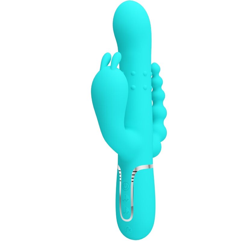 PRETTY LOVE - CAMMY 4-IN-1 MULTIFUNKTIONS-DREIFACH-RABBIT-VIBRATOR BLAU