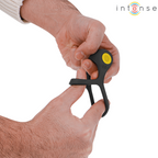 INTENSE - ALEX VIBRATEUR DOUBLE ANNEAU PÉNIS 10 VIBRATIONS NOIR