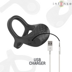 INTENSE - ALEX VIBRATEUR DOUBLE ANNEAU PÉNIS 10 VIBRATIONS NOIR