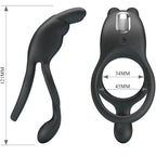 PRETTY LOVE - SETH DOUBLE ANNEAU VIBRANT LAPIN 7 VIBRATIONS NOIR