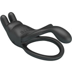 PRETTY LOVE - SETH DOUBLE ANNEAU VIBRANT LAPIN 7 VIBRATIONS NOIR
