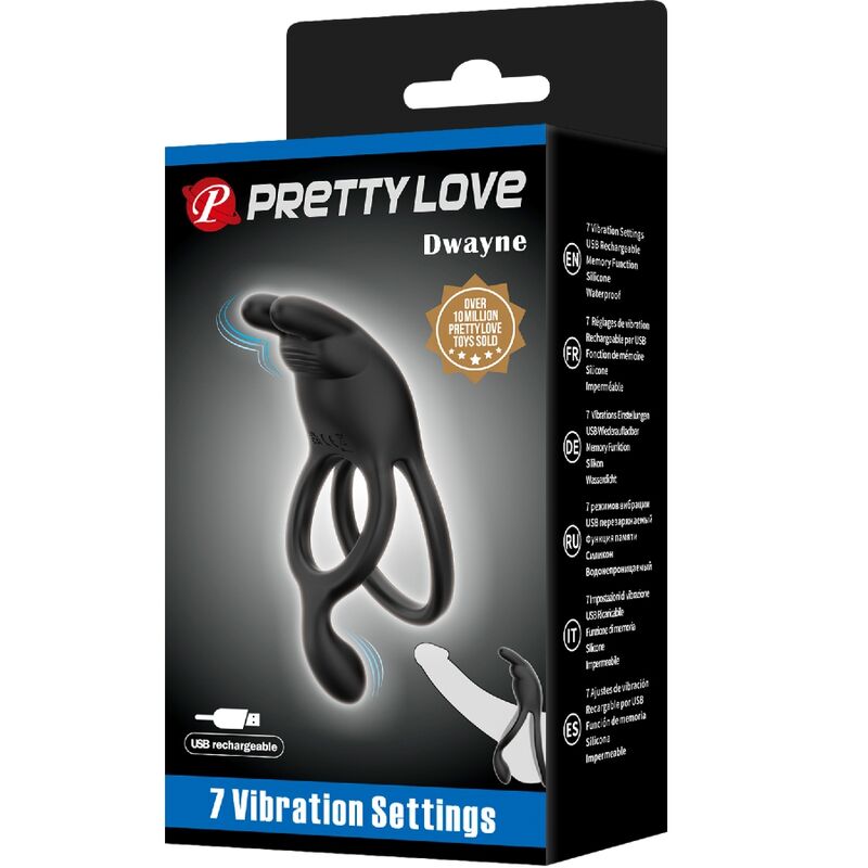 PRETTY LOVE - SETH DOPPELTER VIBRATIONS-KANINCHENRING 7 VIBRATIONEN SCHWARZ