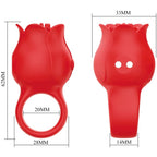 PRETTY LOVE - VIBRATEUR DE DOIGT EN FORME DE JAE ROSE 10 VIBRATIONS ROUGE