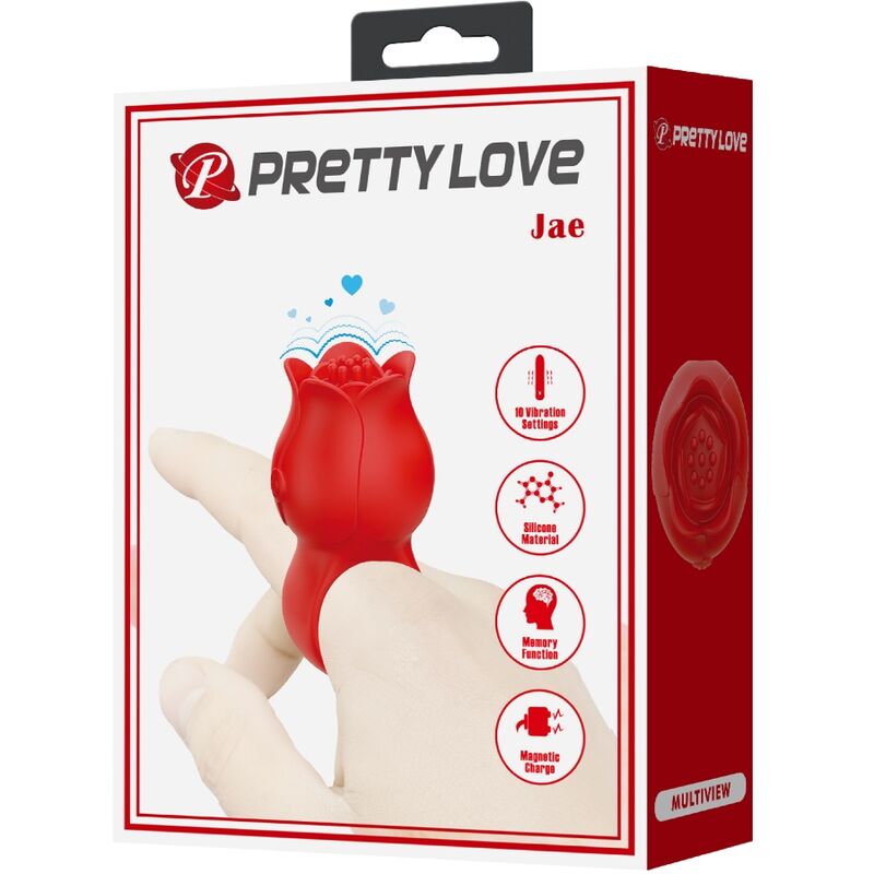 PRETTY LOVE - JAE ROSE FINGERVIBRATOR 10 VIBRATIONS ROT